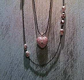 Weißgold-Herz mit Brillanten