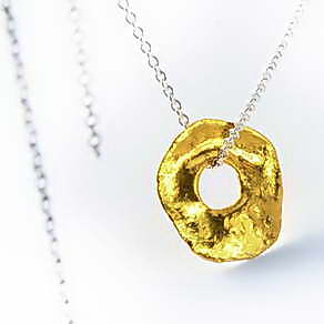 LOVE♡LIX Disquette, Feingoldscheibe an Silberkette